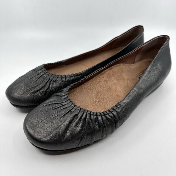Abeo Taylin Neutral WMNS Metallic Leather Slip On Ballet Flats US 10N Gray AT018 - Picture 5 of 8